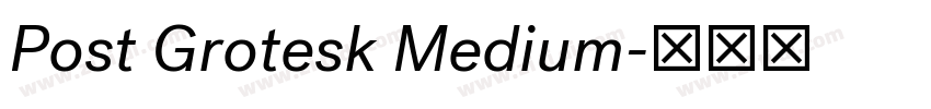 Post Grotesk Medium字体转换